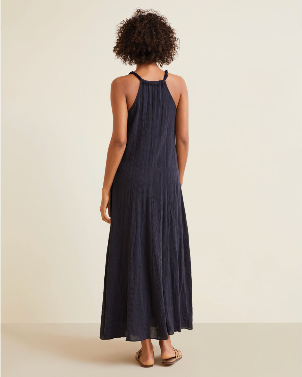 COTTON GAUZE LONG COVER-UP