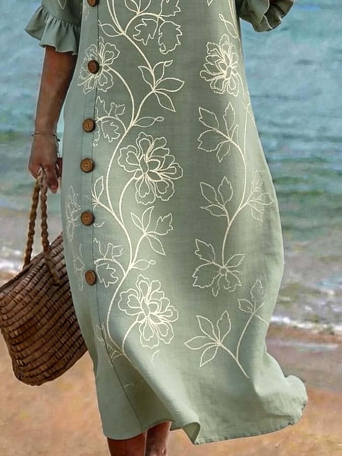 Women'S Casual Printed Dress