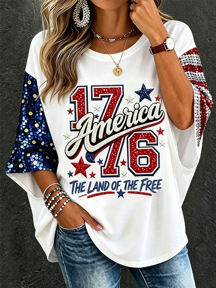 Women's Independence Day Casual Printed Top