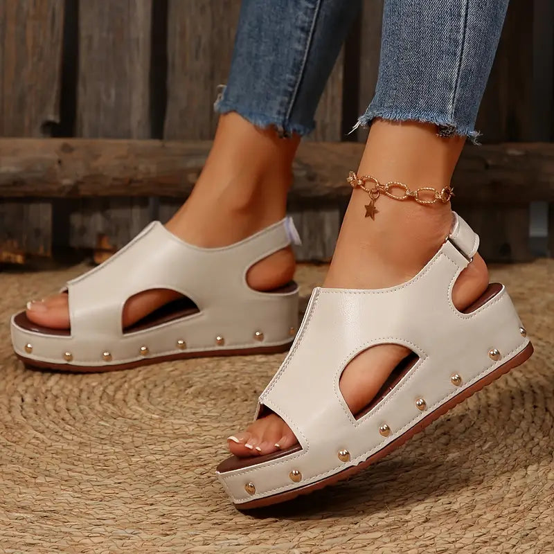 Women's Handmade Comfortable Leather Summer Wedge Sandals