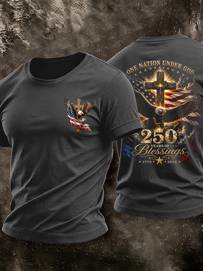 Men'S American Flag Faith Printed Casual T-Shirt