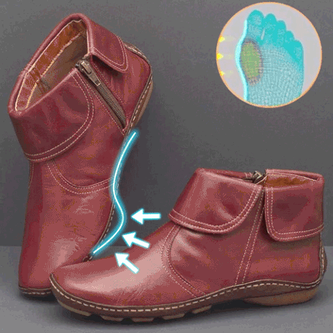 Women Hemmed Zip Casual Plain Round Toe Short Boots With Flat Heel