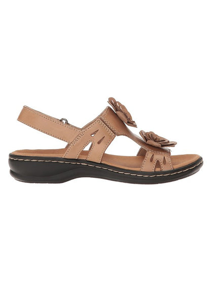 3D Floral Hollow Breathable Casual Velcro Sandals