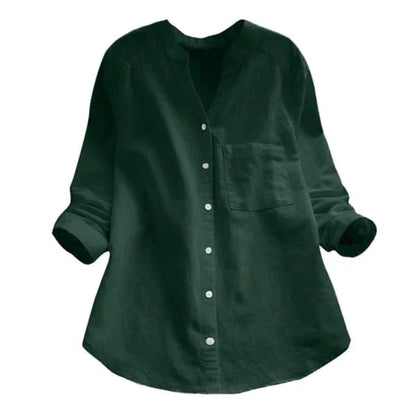 Casual Linen-Cotton Blouse