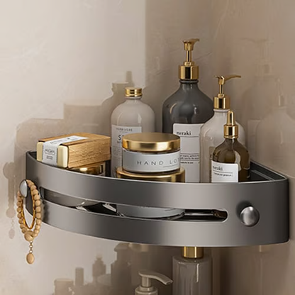 No-Drill Bathroom Corner Shelf