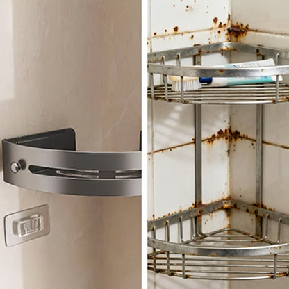 No-Drill Bathroom Corner Shelf