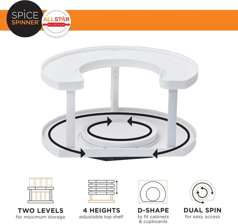 The Spice Spinner: Declutter Your Kitchen in Seconds, Find Every Spice in a Spin! 🧂