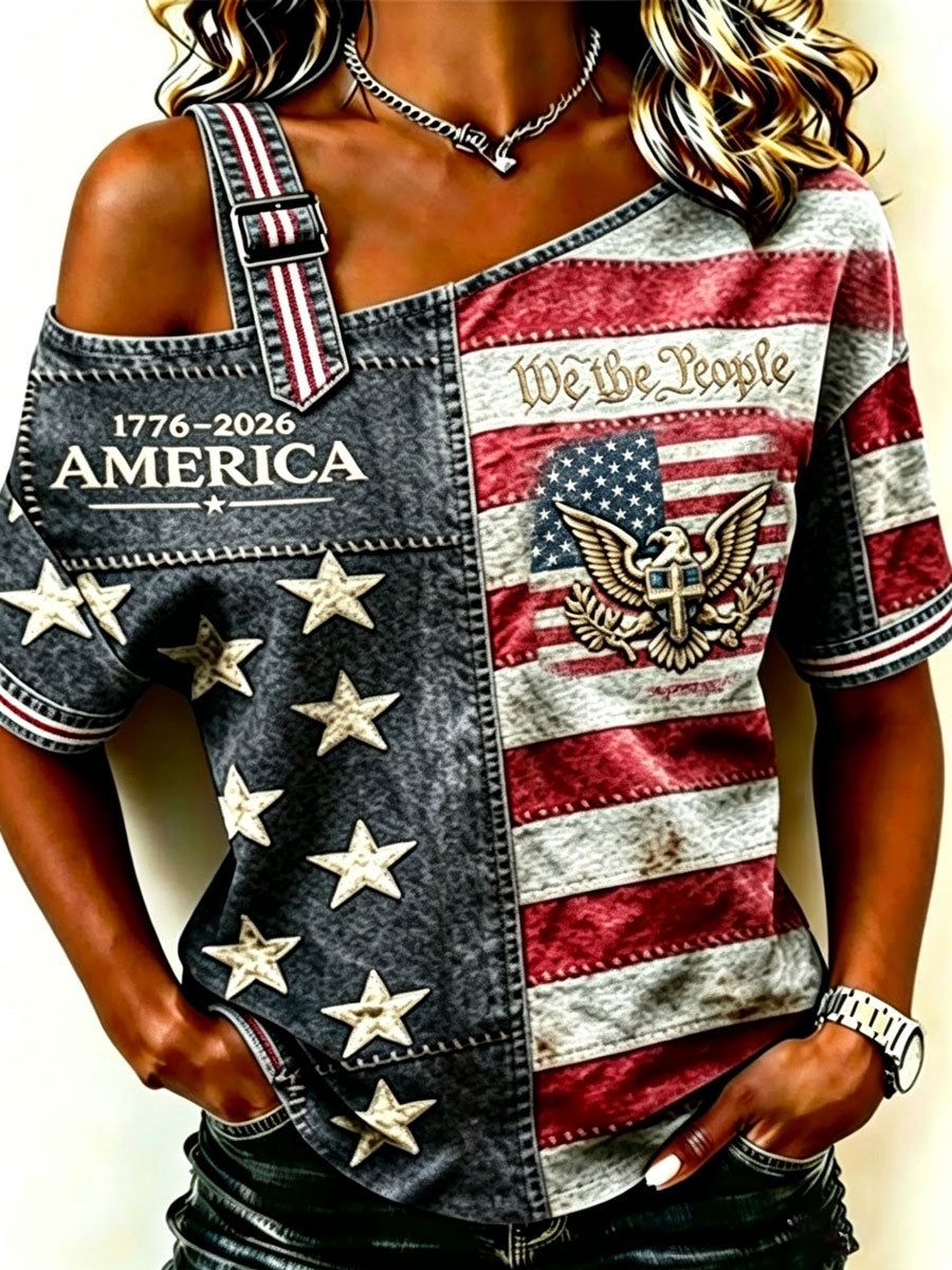 Women's 250Th Anniversary National Faith Print Shirt