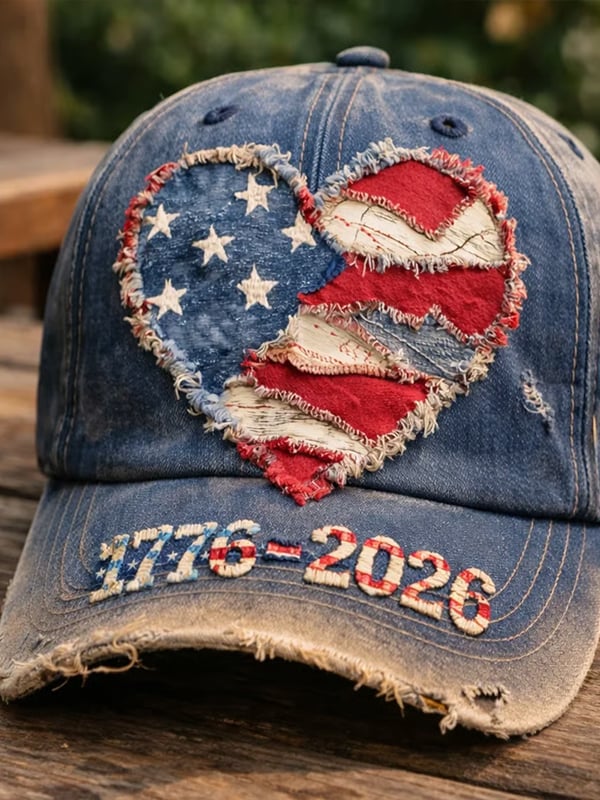Unisex Casual Hat With American 250th Anniversary Commemorative Print.