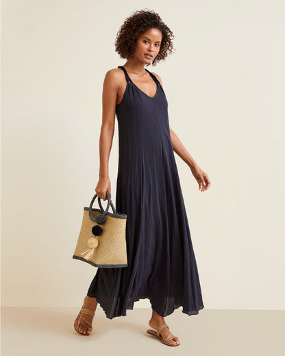 COTTON GAUZE LONG COVER-UP