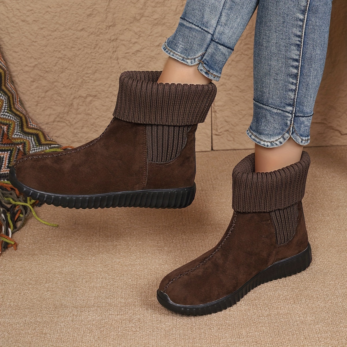 🔥Women's Fashion Solid-Colour Ankle Boots