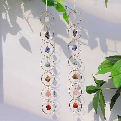 Raw Crystal 7 Chakra Gemstone Wall Decor