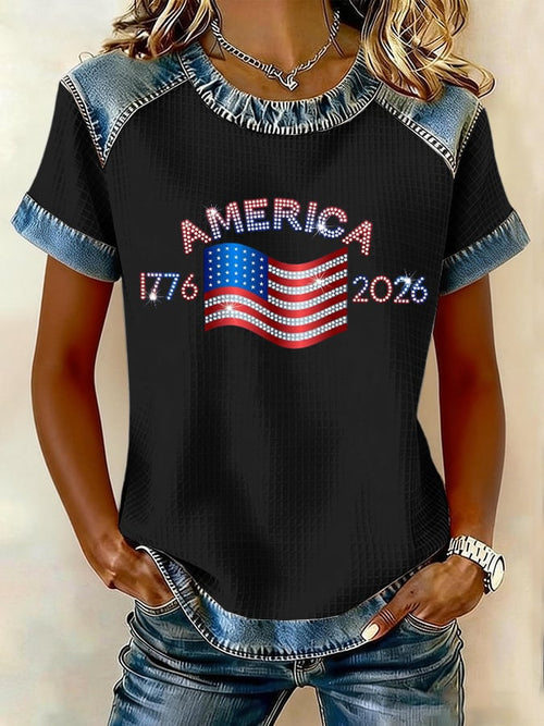 Women's 250th Anniversary Printed Short-Sleeved T-Shirt