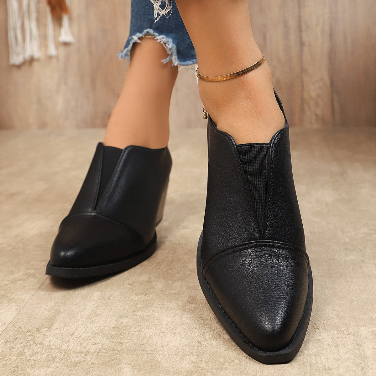 Women's Comfortable slip-on Ankle Boots