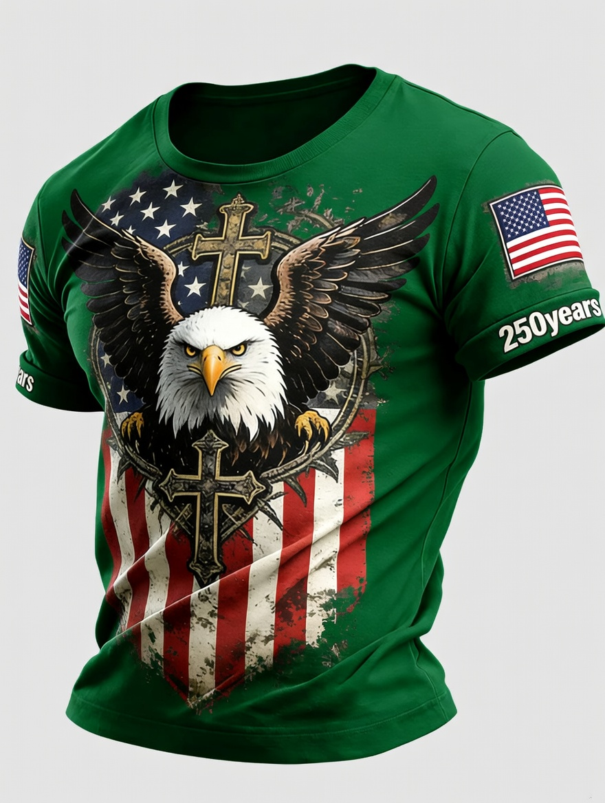 Men's Retro Faith 250th Anniversary American Short-Sleeve T-Shirt