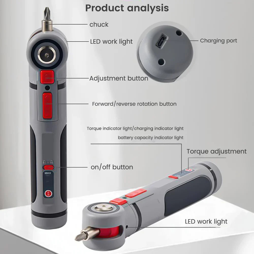 Mini Cordless Electric Screwdriver Kit – Power Up Anywhere