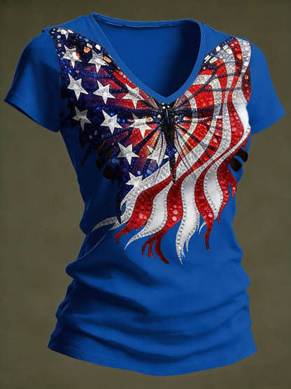 Women's casual retro patriotic 250th anniversary T-shirt
