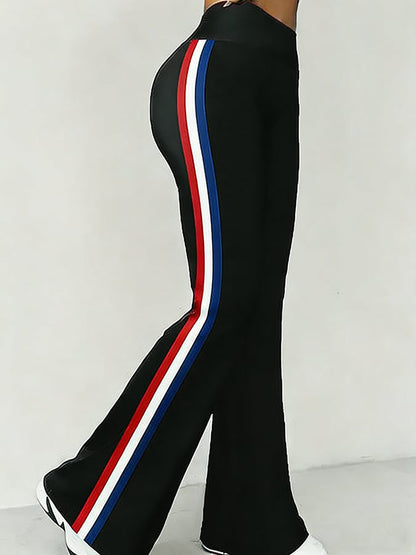 Women's American Flag Stripe Printed High-Stretch Leggings