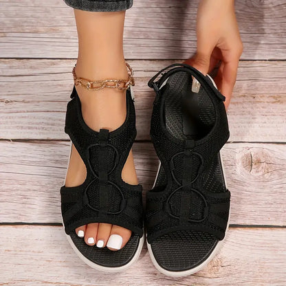 Women's Ultra-Breathable & Comfortable Sporty Peep Toe Mesh Sandals Outdoor Shoes for Summer Adventures