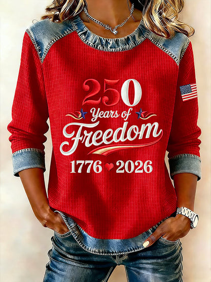 Women's 250th Anniversary Printed Short-Sleeved T-Shirt