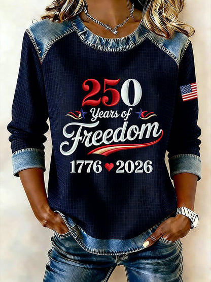 Women's 250th Anniversary Printed Short-Sleeved T-Shirt