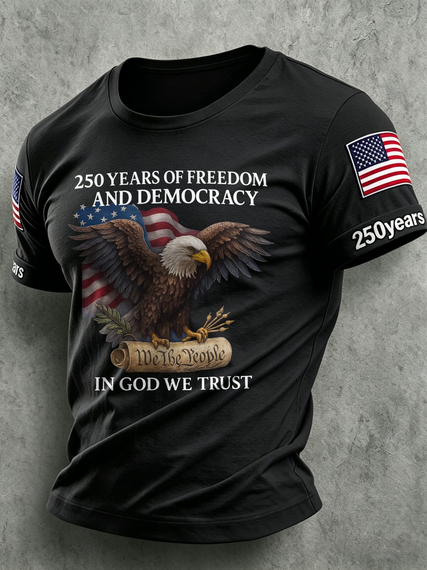 Men'S America Flag Printed Casual T-Shirt