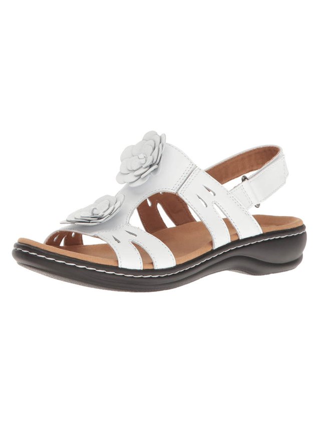 3D Floral Hollow Breathable Casual Velcro Sandals