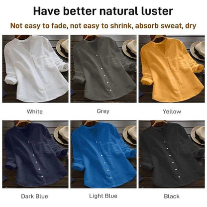 Casual Linen-Cotton Blouse