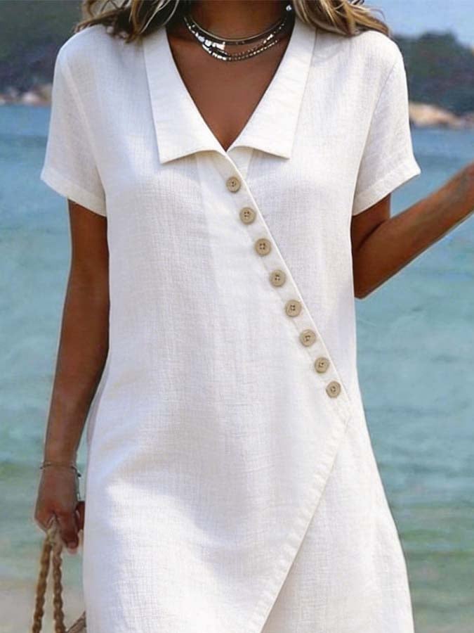 Women'S Casual Solid Color Dress