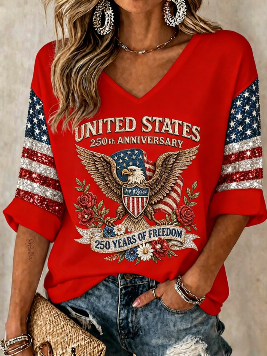 Women's 250th Anniversary Print Casual Top