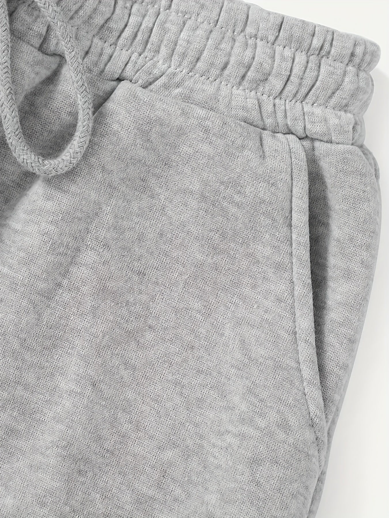 Two Pack Pants, Solid Drawstring High Waisted Sweatpants, Casual Every Day Pants, Women's Clothing