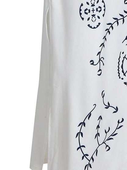 Casual Print Sleeveless V-Neck Dress