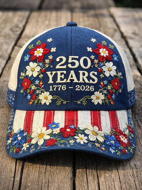 250th Anniversary of the Founding of the United States Printed Baseball Cap