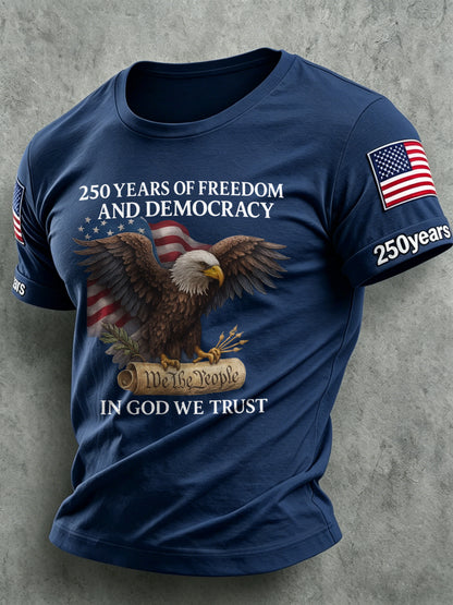 Men'S America Flag Printed Casual T-Shirt