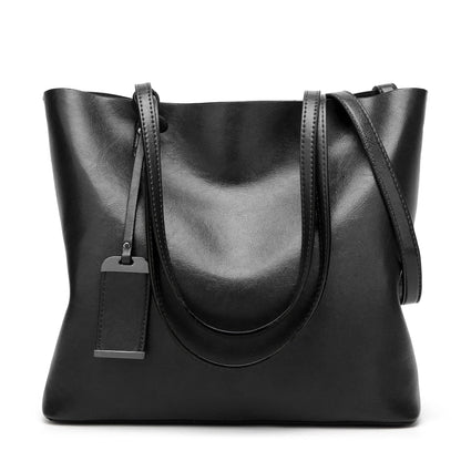LEATHER CROSSBODY TOTE BAG