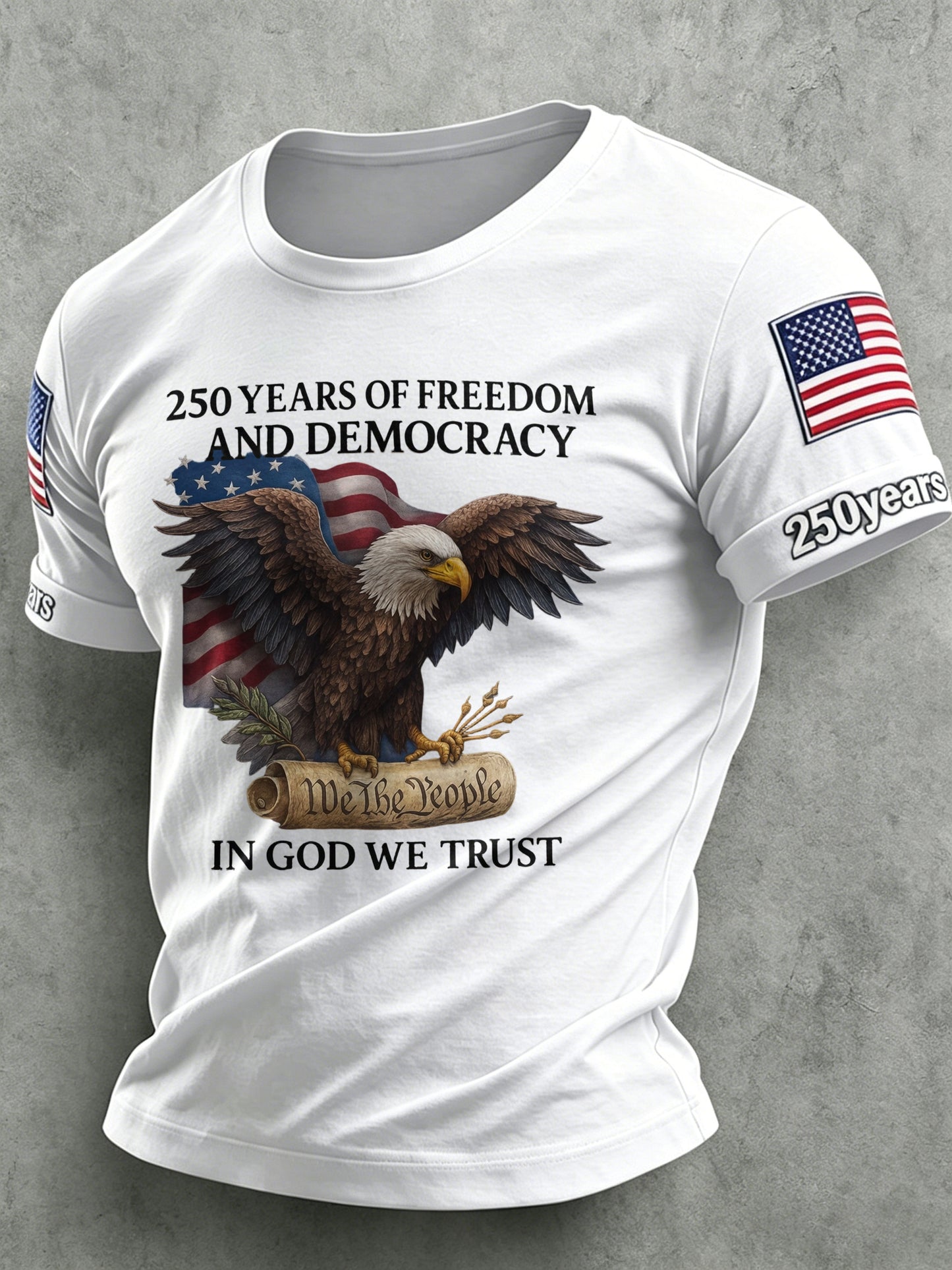 Men'S America Flag Printed Casual T-Shirt