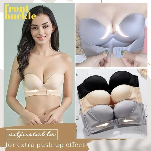SaskiaTM – Unsichtbarer trägerloser Push-Up-BH | 1+1 Gratis