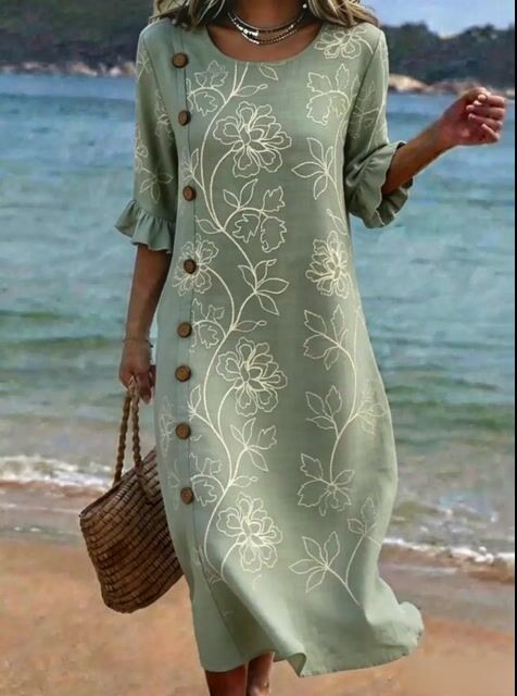 Women'S Casual Printed Dress