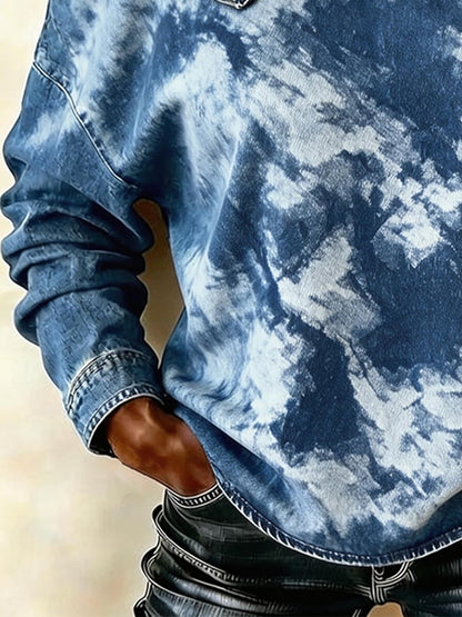 Women's denim casual jacquard off-shoulder top
