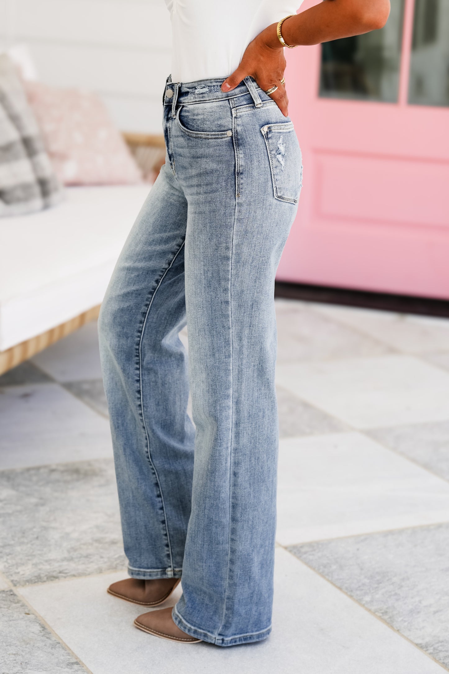 Total Obsession High Rise Straight Leg Jeans