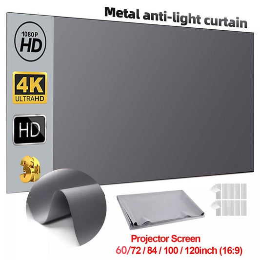 🔥Anti-Light 4K Projector Screen (16:9)🎥✨