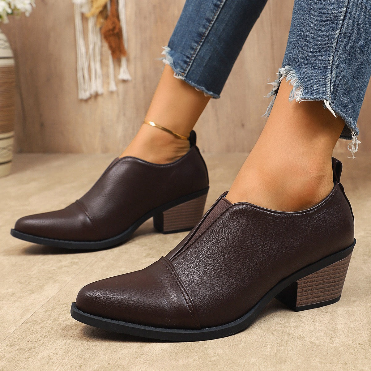 Women's Comfortable slip-on Ankle Boots