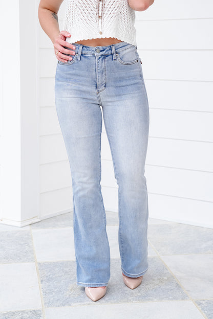 Sweet Caroline Choose Your Inseam Light Wash Bootcut Jeans