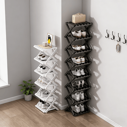 Instant-Use Bamboo Rack – 9 Tiers, No Tools Needed🌿👟