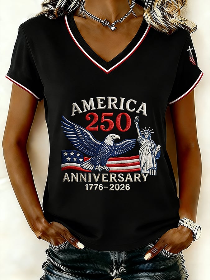 Women's Vintage America 250th Anniversary Faith Print T-Shirt
