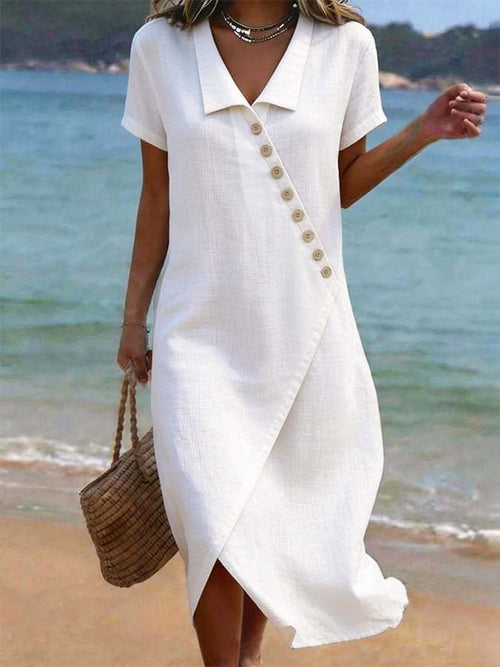 Women'S Casual Solid Color Dress