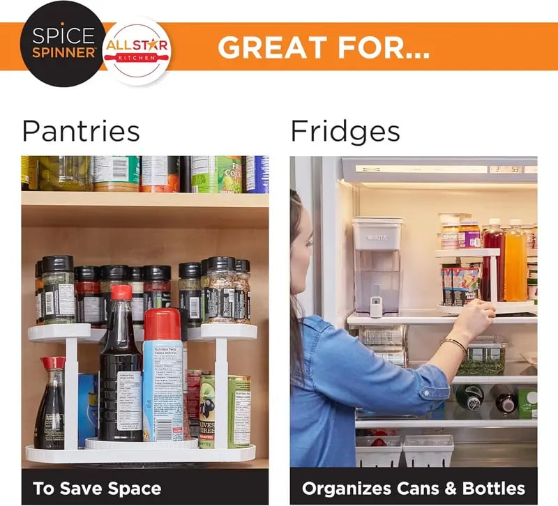 The Spice Spinner: Declutter Your Kitchen in Seconds, Find Every Spice in a Spin! 🧂
