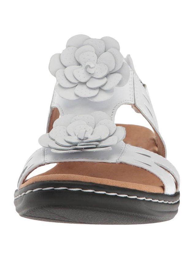 3D Floral Hollow Breathable Casual Velcro Sandals
