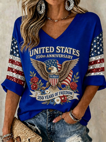 Women's 250th Anniversary Print Casual Top