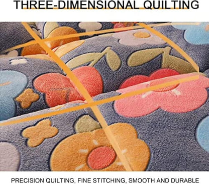 Thick warm cashmere blanket bedding hollow fiber down quilt